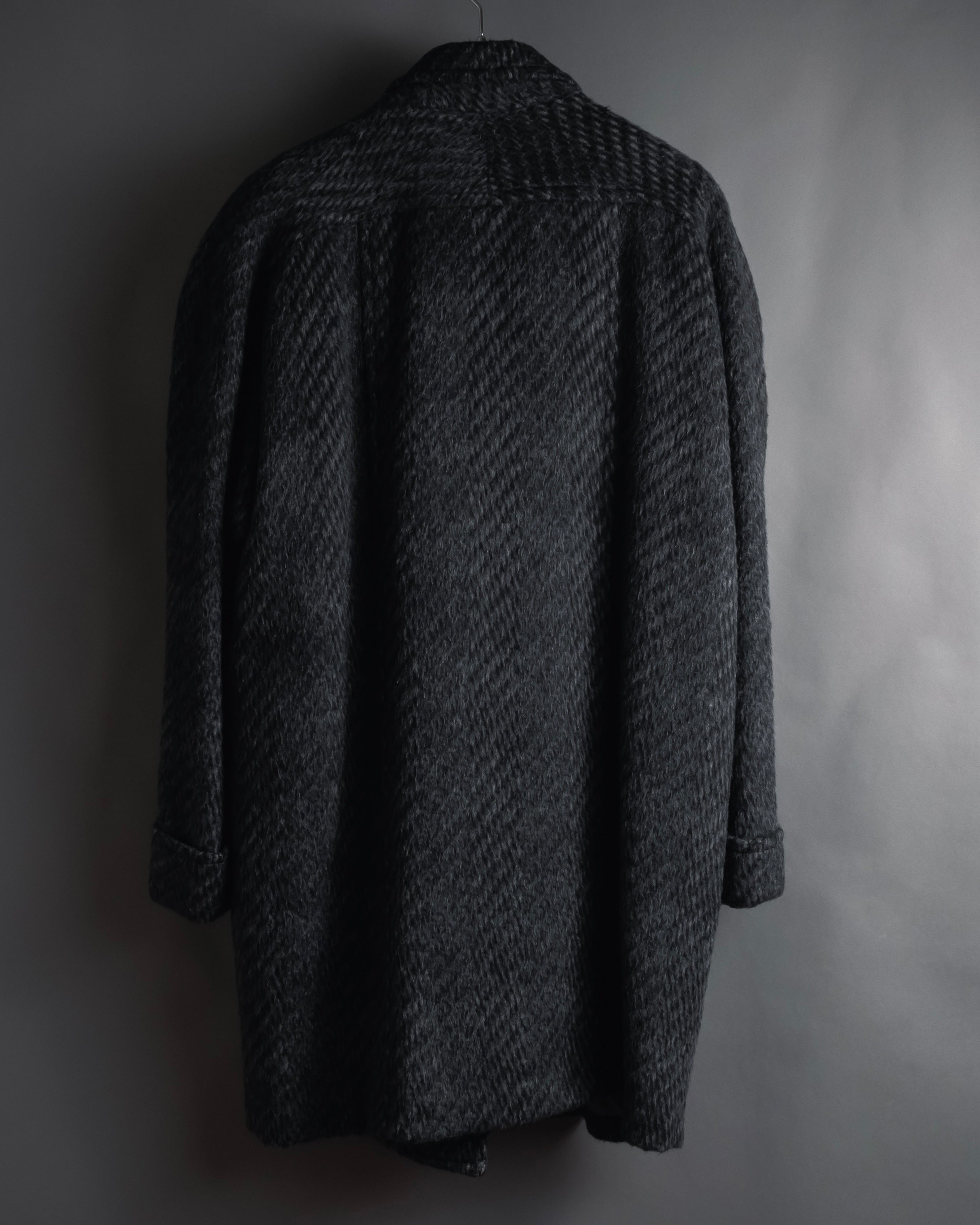 Abrigo de mezcla de mohair de doble botonadura de los años 90 de Christian Dior MONSIEUR