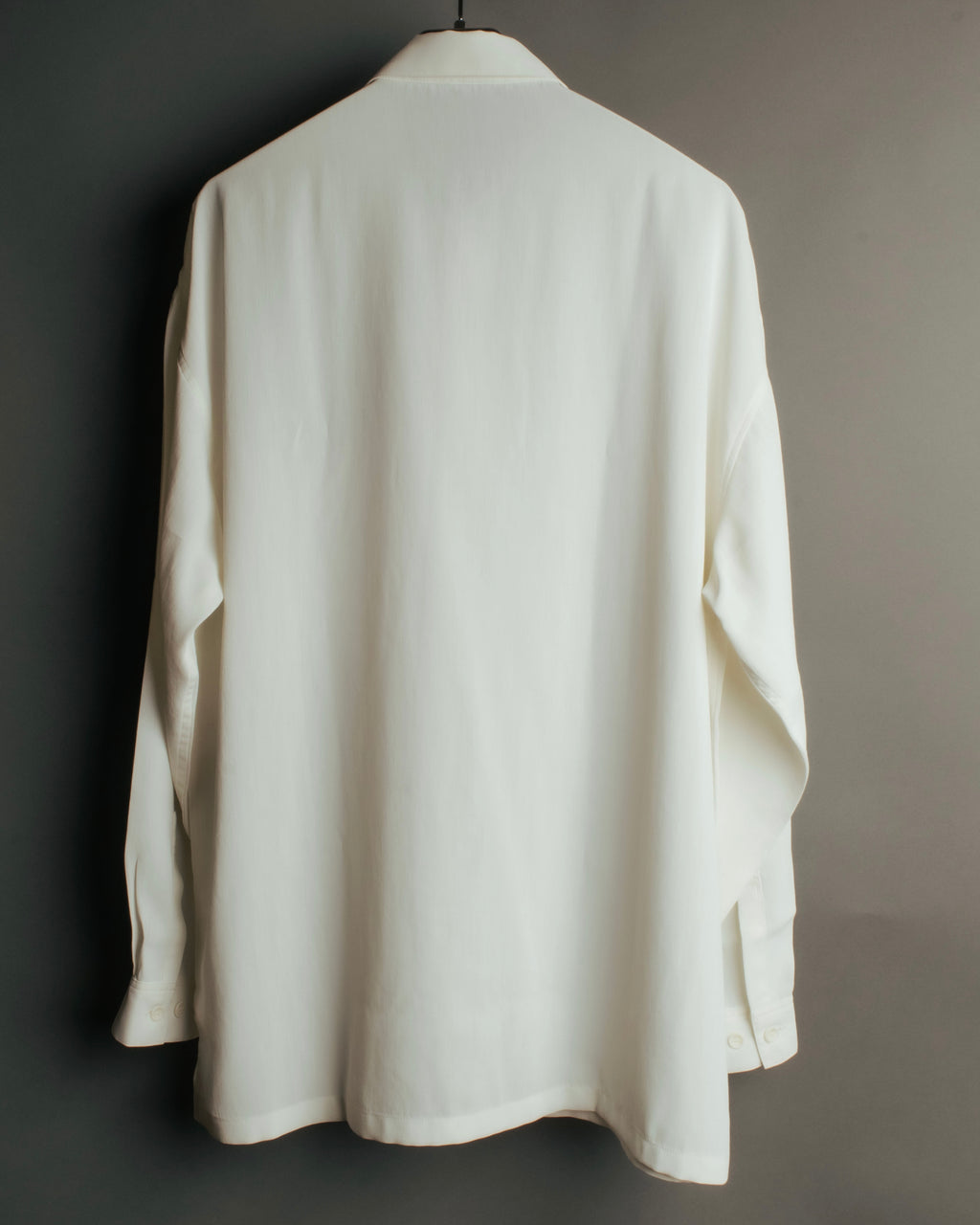 “UMBERTO GINOCCHIETTI“ 80’s-90’s pleated front ivory dress shirt