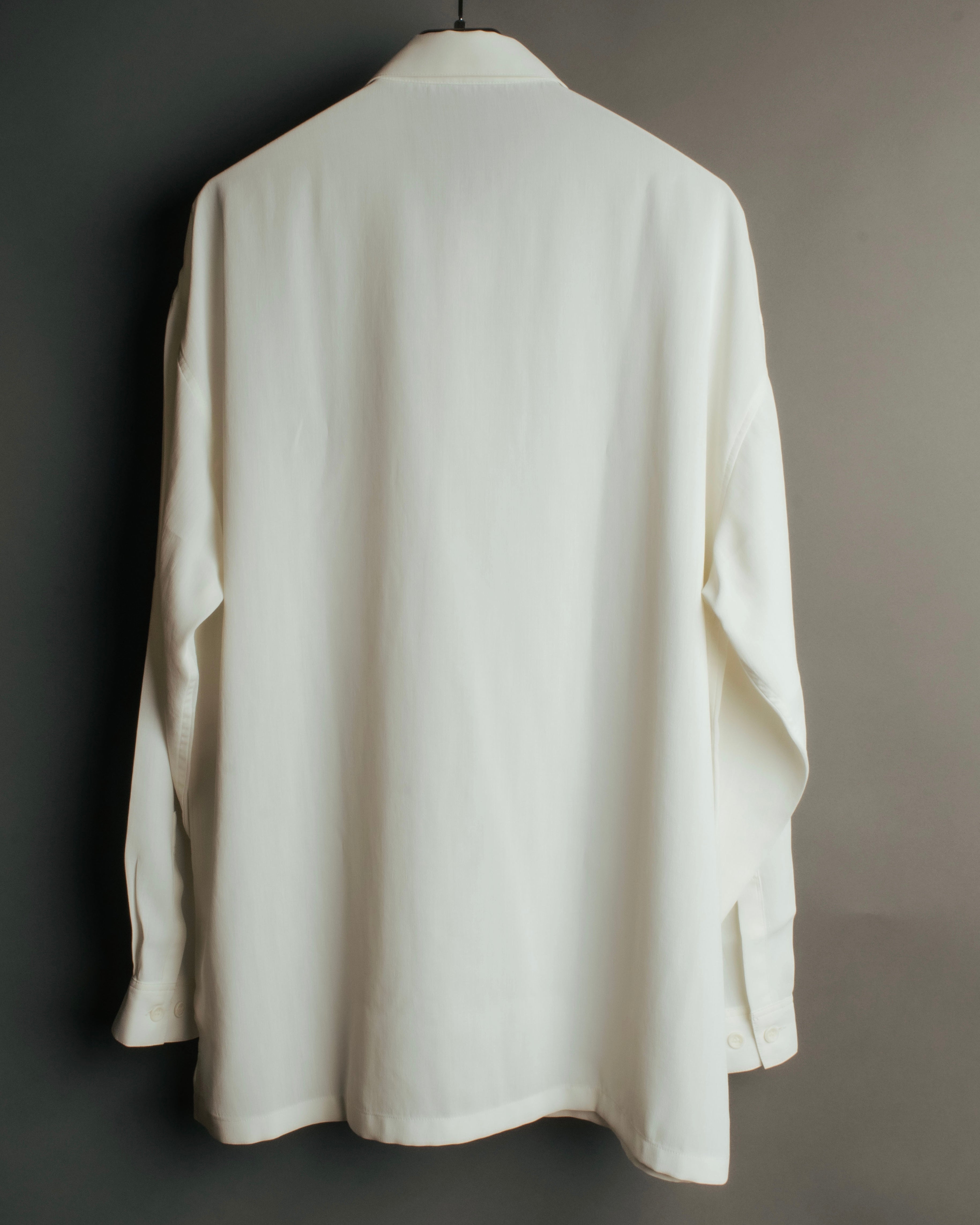 “UMBERTO GINOCCHIETTI“ 80’s-90’s pleated front ivory dress shirt