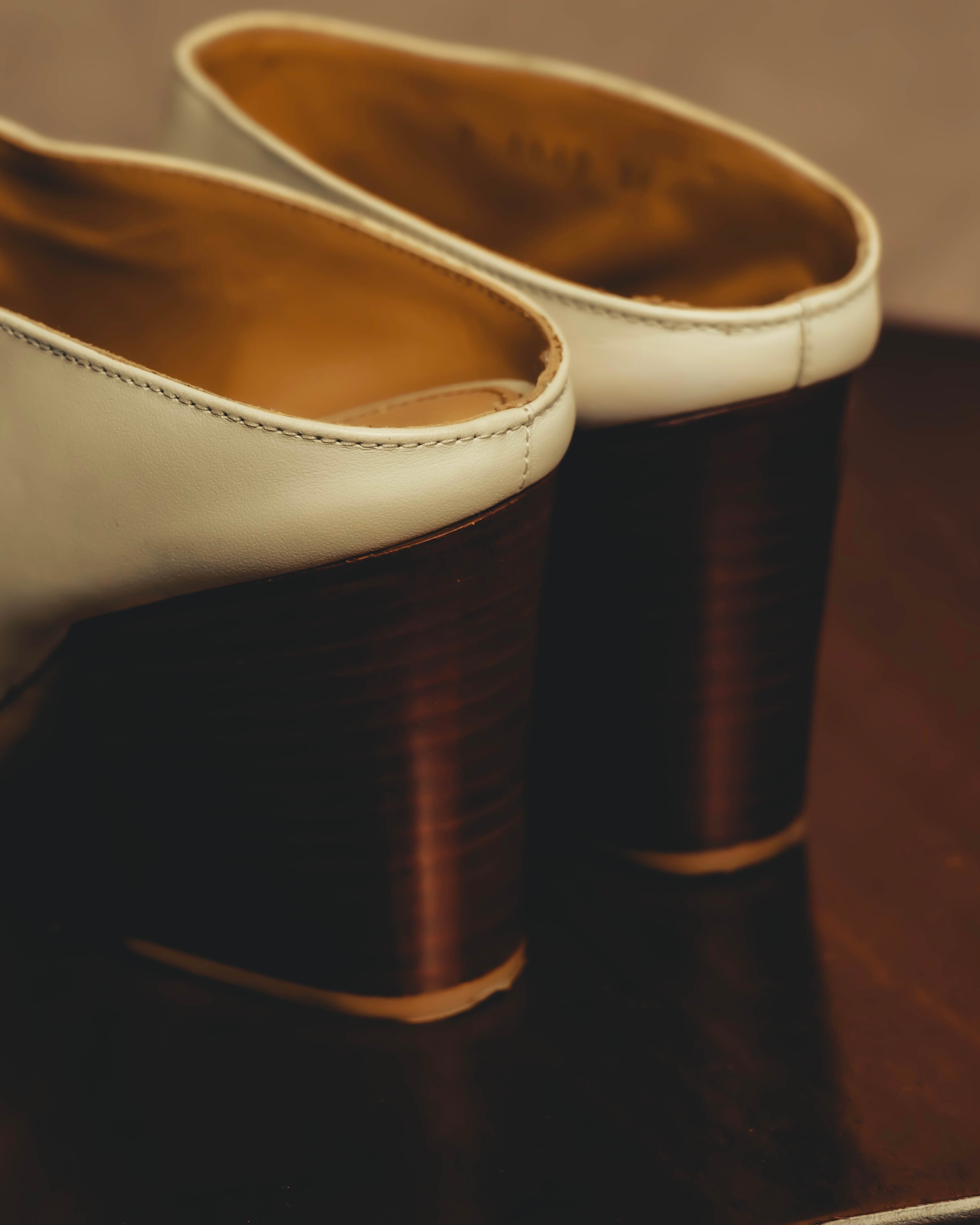 “Sergio Rossi” White open-toe heeled mules