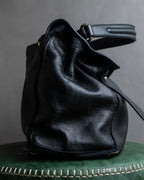 "YVES SAINT LAURENT" Silver parts design Muse toe leather bag