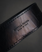 "BOTTEGA VENETA" 2000’s Intrecciato nappa leather grommet belt