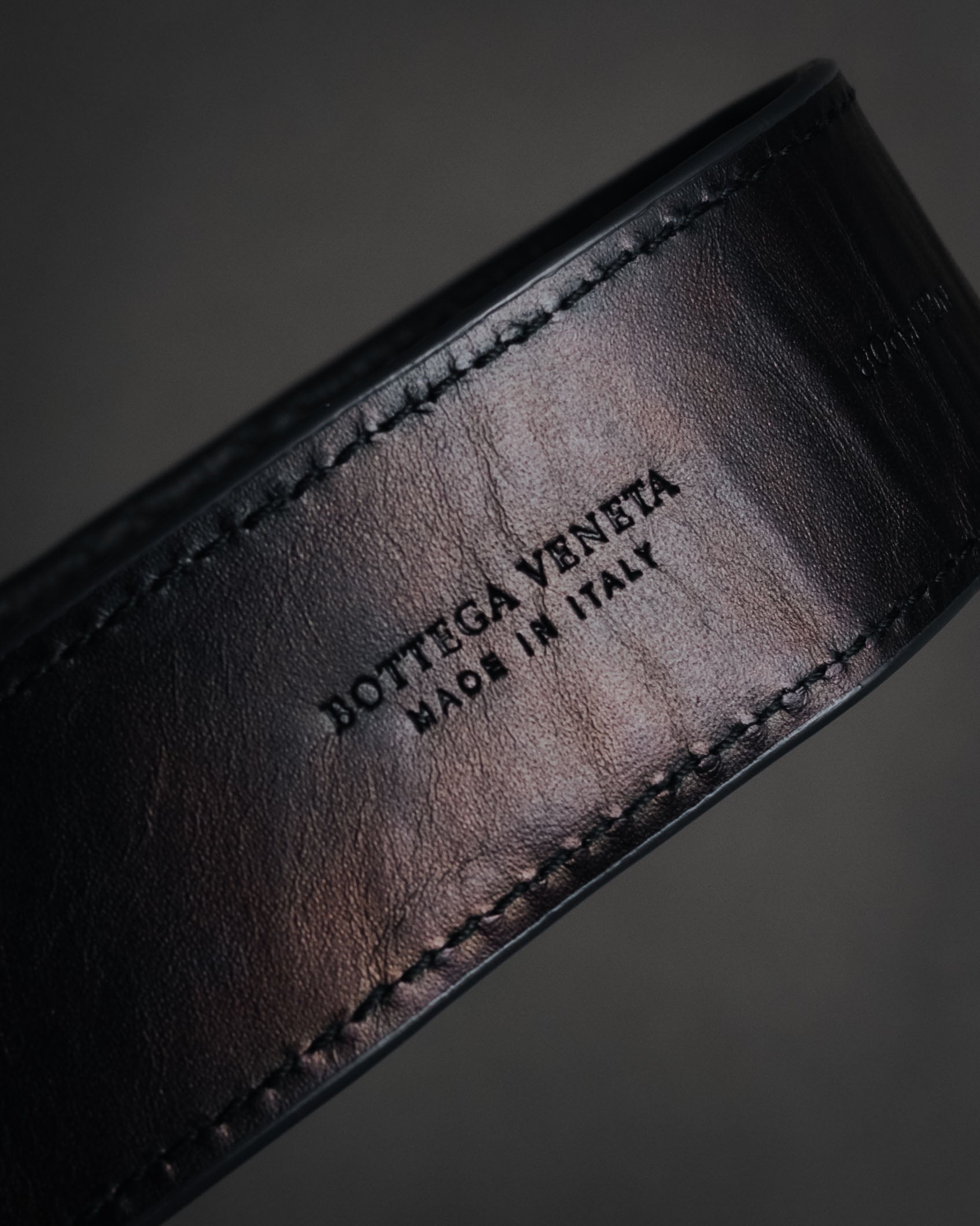 "BOTTEGA VENETA" 2000’s Intrecciato nappa leather grommet belt
