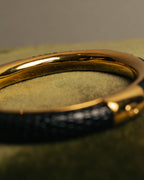 “GUCCI” 00's Python embossed hinged bangle