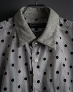 “COMME des GARÇONS HOMME DEUX” 17AW Polka dot stripe shirt