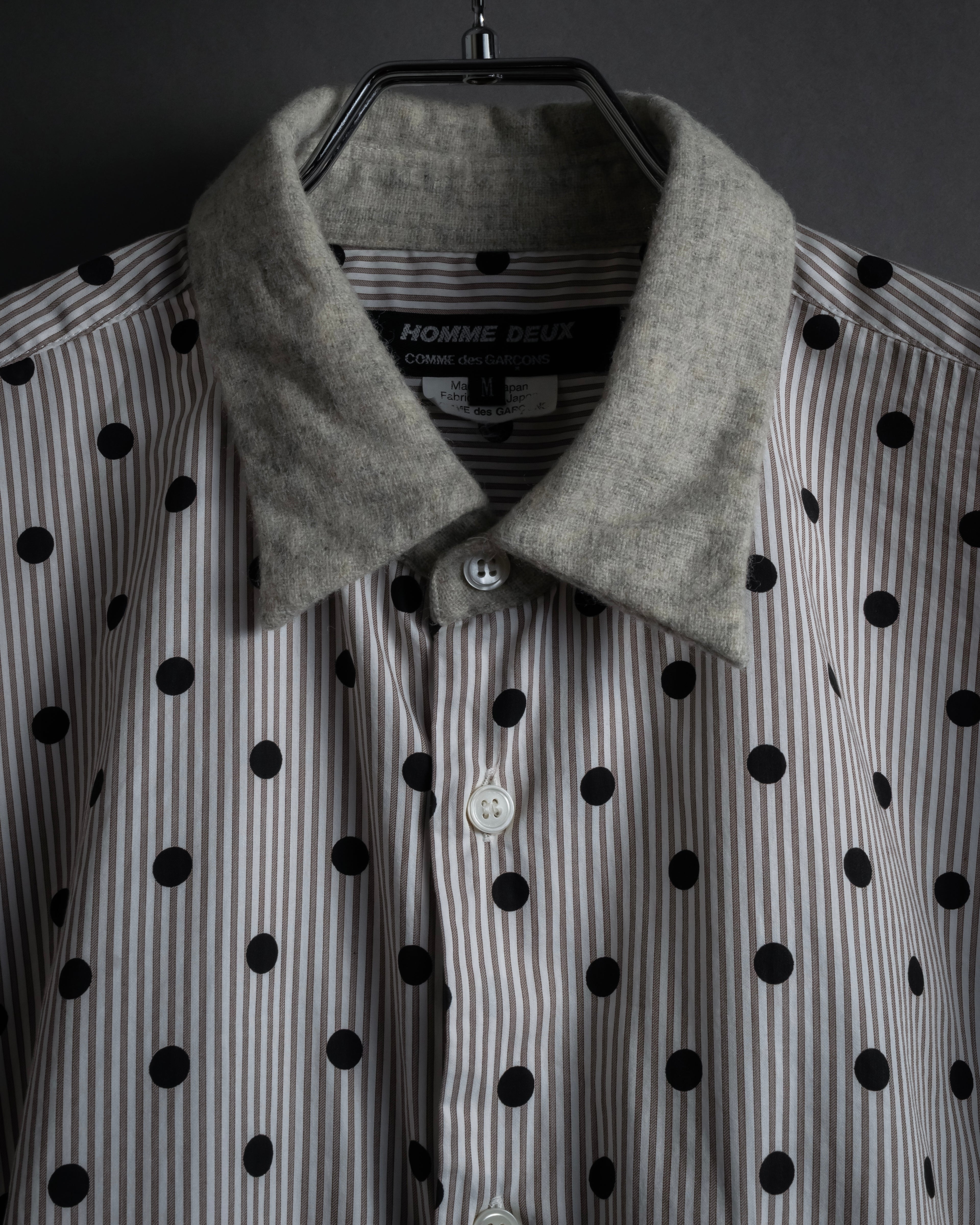 “COMME des GARÇONS HOMME DEUX” 17AW Polka dot stripe shirt