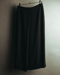 “HERMÈS” 90’s-00’s Minimal black silk wrap skirt