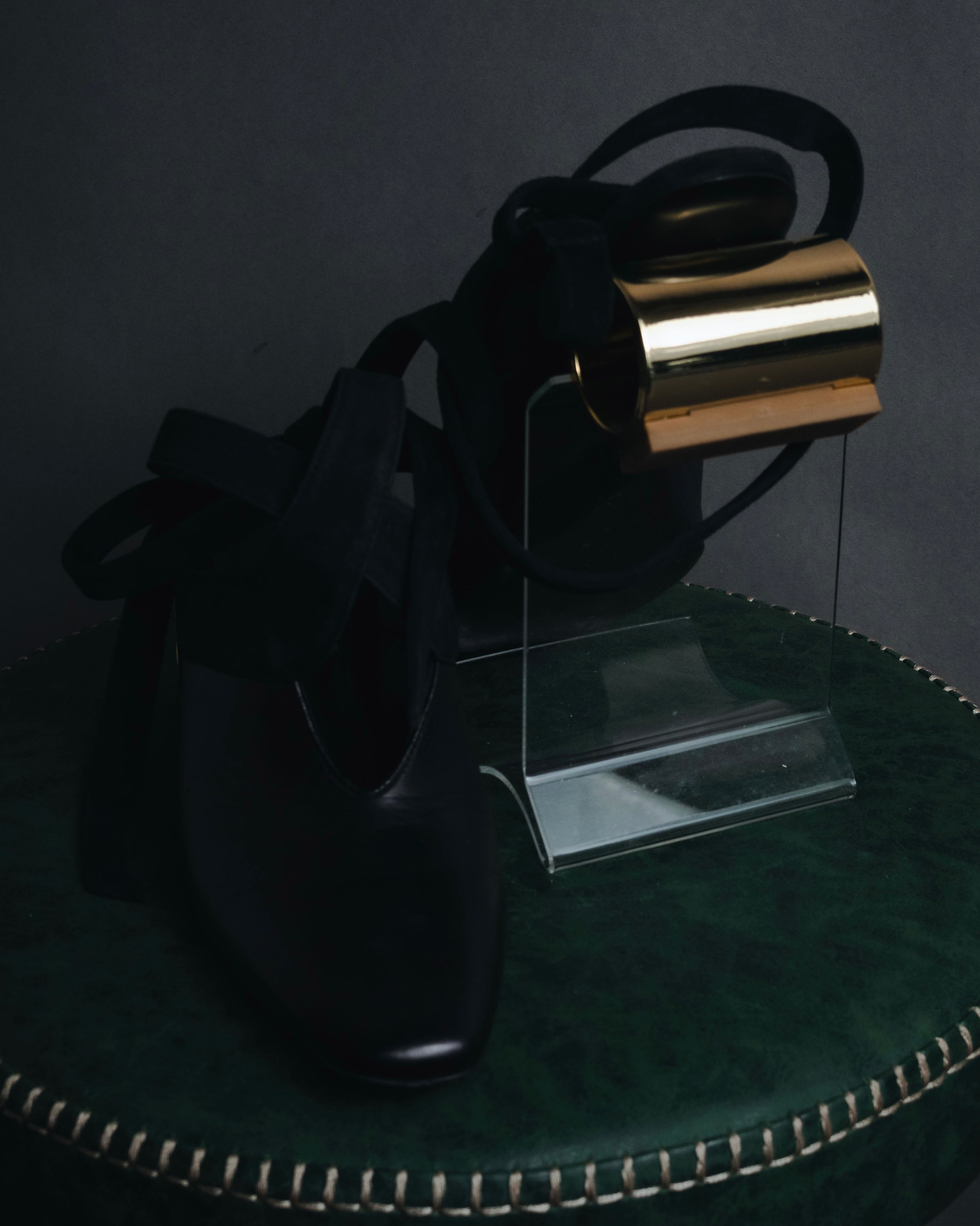"JW ANDERSON" 2019-2021 cylinder heel ankle tie leather shoes