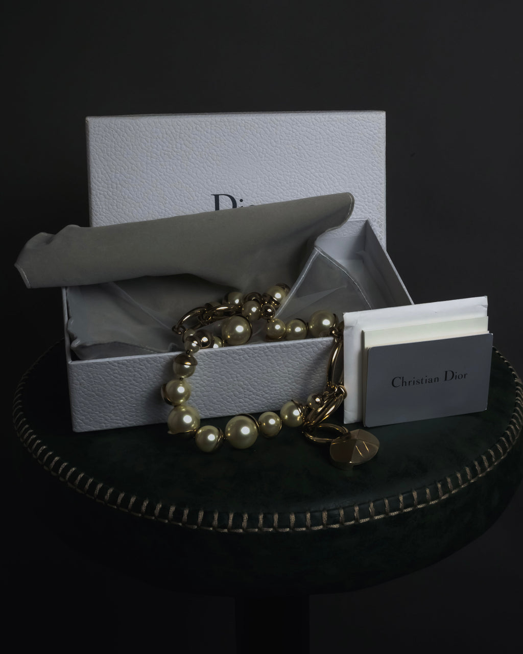 -SPECIAL- "Christian Dior"
John Galliano period Pearl Metal Design Layered Necklace