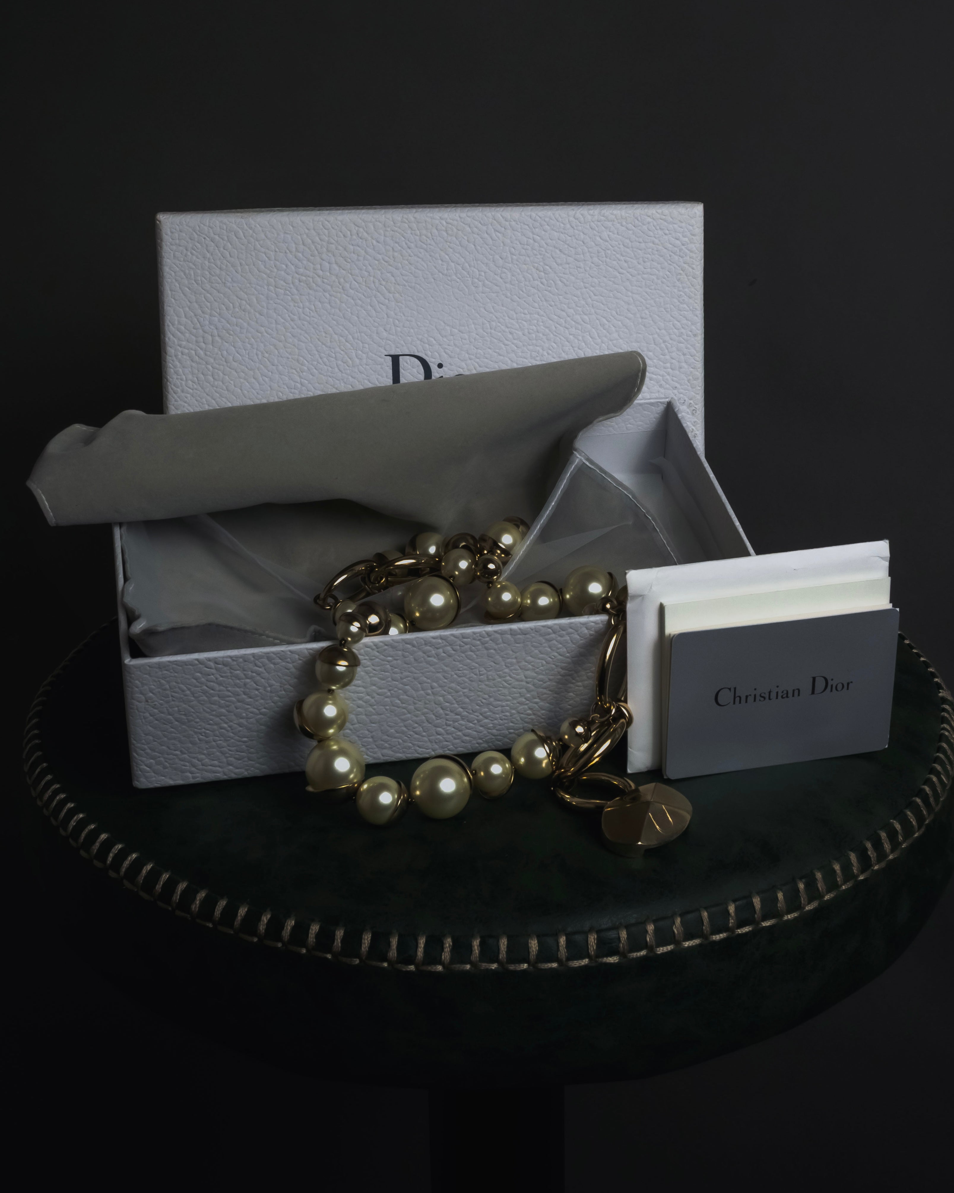 -SPECIAL- "Christian Dior"
John Galliano period Pearl Metal Design Layered Necklace