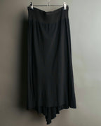 "Rick Owens Lilies" 10's-12's Vintage asymmetrical drape jersey midi skirt