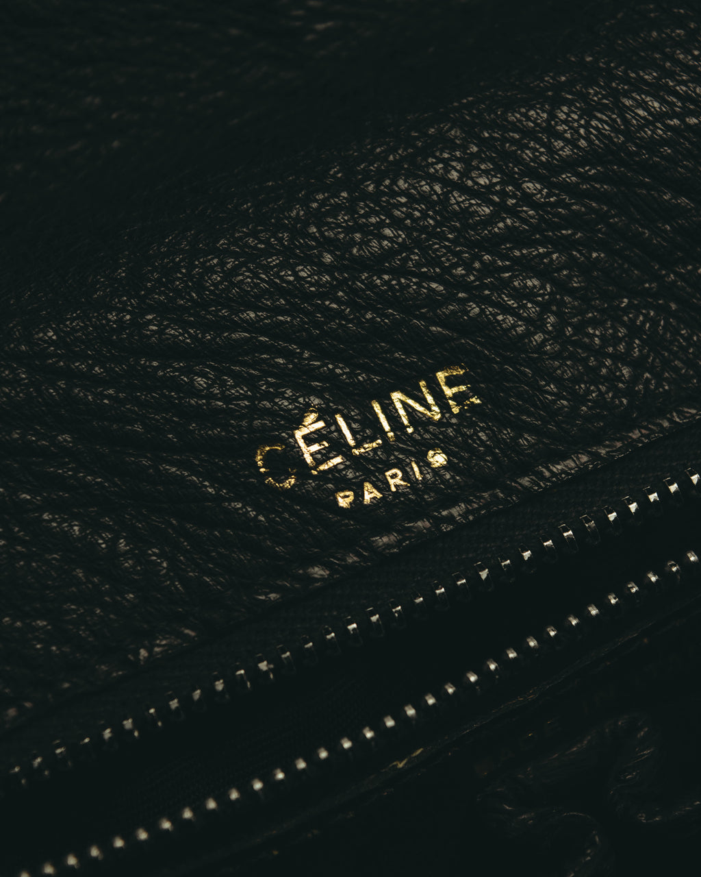 -SPECIAL- “CELINE“ 00’s-10’s Ostrich embossed leather shoulder bag
