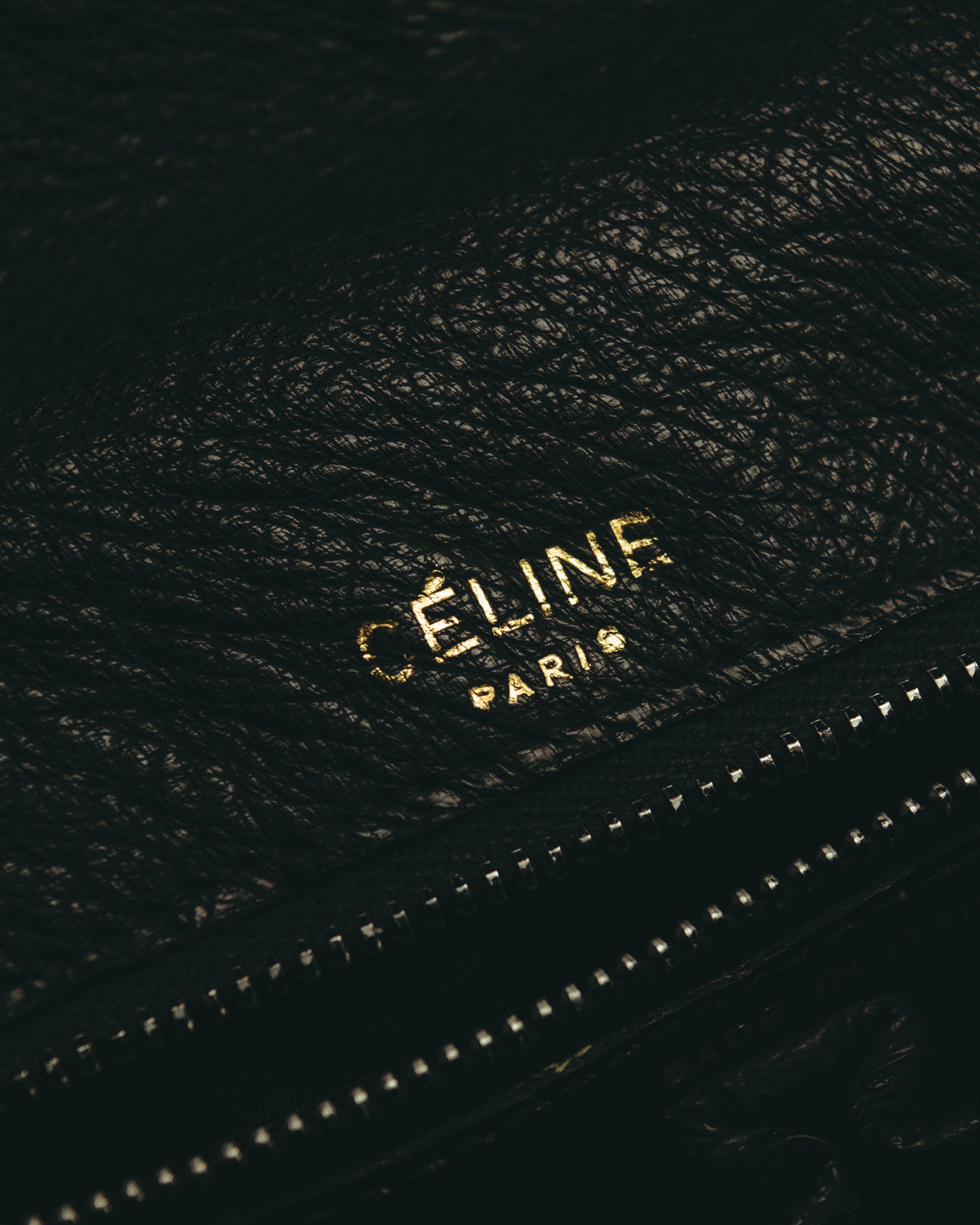 -SPECIAL- “CELINE“ 00’s-10’s Ostrich embossed leather shoulder bag
