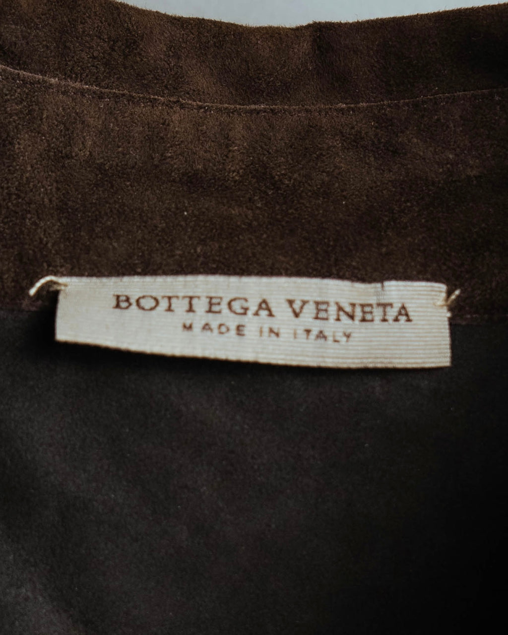-SPECIAL- “BOTTEGA VENETA” 80’s-90’s Intrecciato suede leather shirt