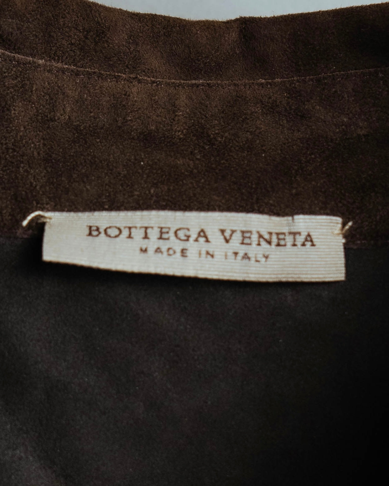 -SPECIAL- “BOTTEGA VENETA” 80’s-90’s Intrecciato suede leather shirt
