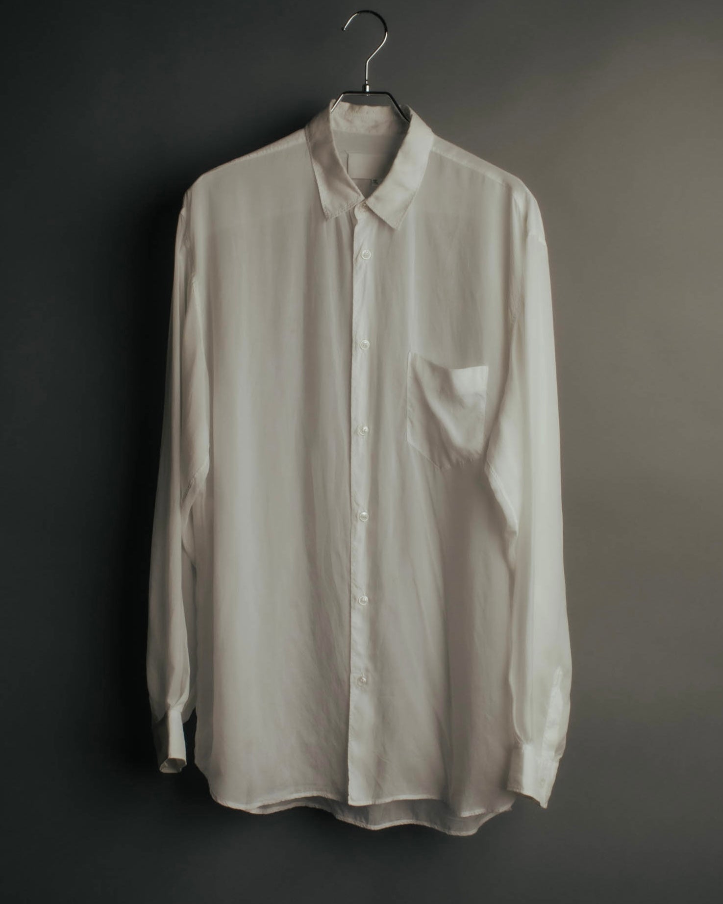 “Maison Margiela” 2018’s-20’s Cupro sheer white shirt