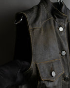 "CHANEL" 2000AW Karl Lagerfeld period calf leather vest