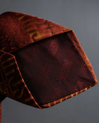 "MOSCHINO" Logo engraved patterned glossy silk necktie