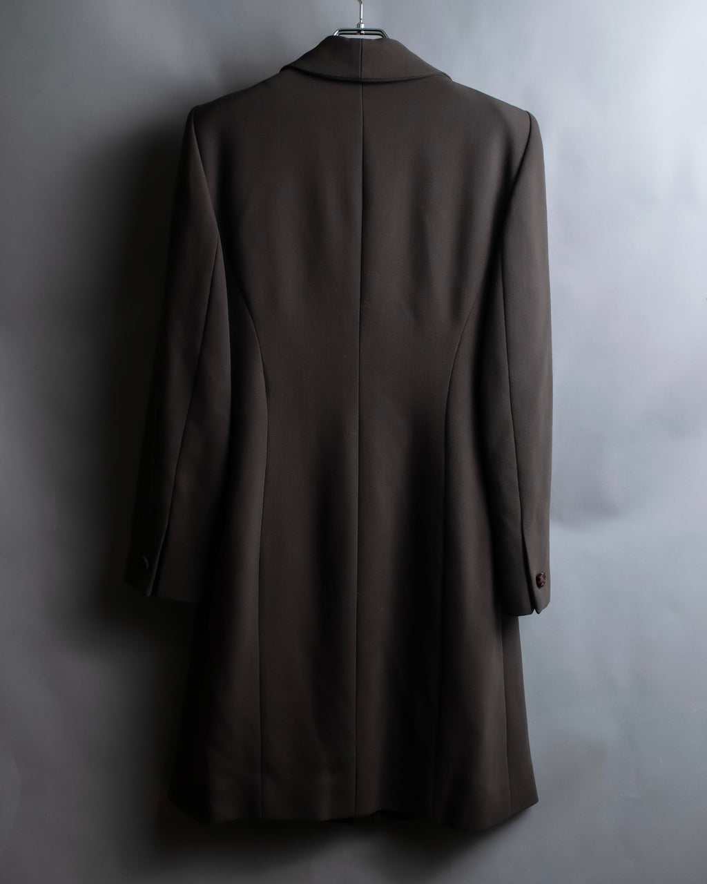 "Christian Dior Boutique Paris" Beautiful waist-shape shawl collar long coat