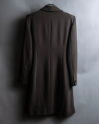 "Christian Dior Boutique Paris" Beautiful waist-shape shawl collar long coat