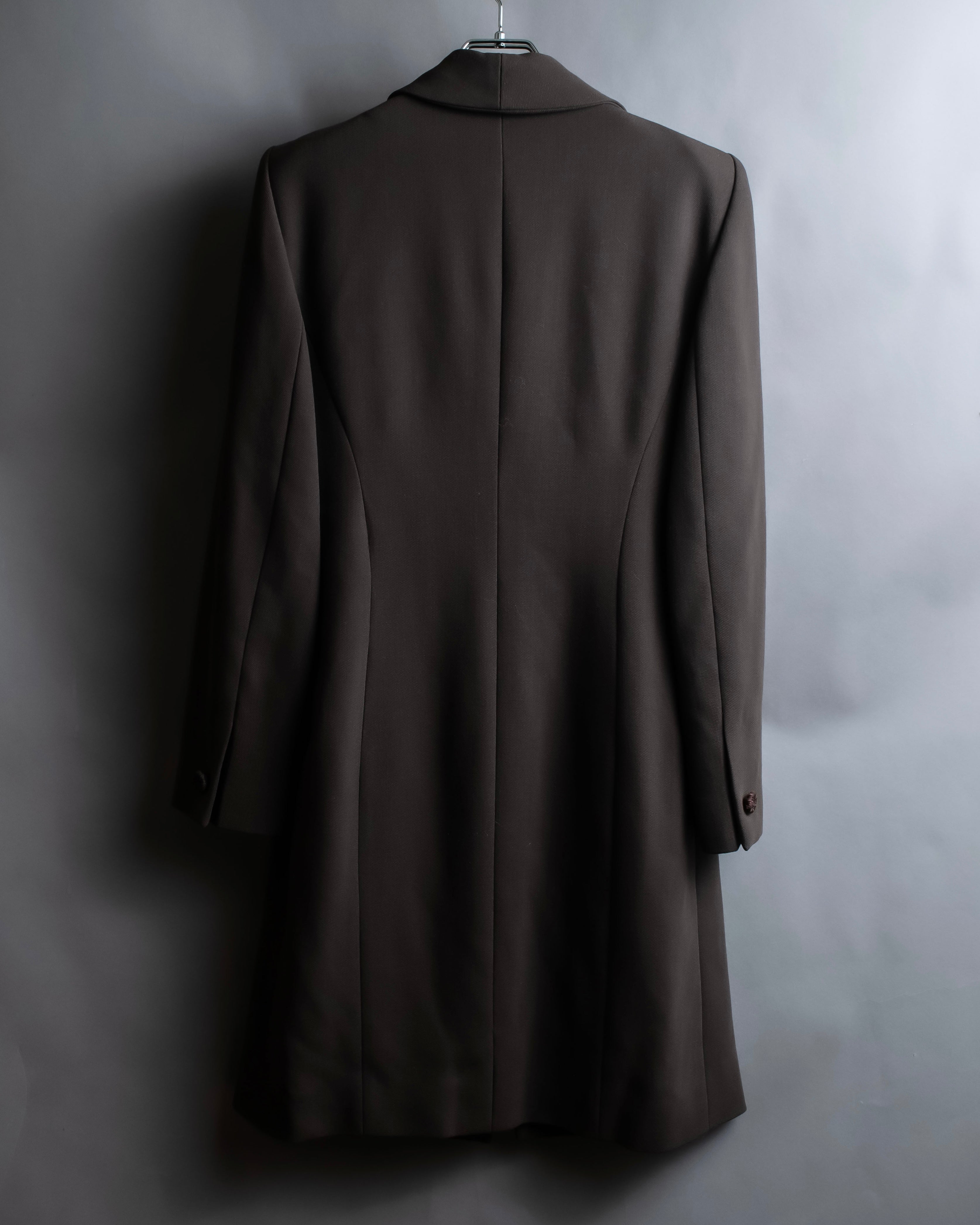 "Christian Dior Boutique Paris" Beautiful waist-shape shawl collar long coat