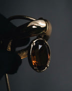 "Vintage" 80’s Sculptural oval stone pendant necklace