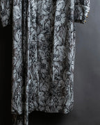 "GUCCI" Monotone floral print wrap dress