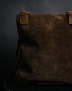 "GUCCI" 60’s-70’s suede and leather shoulder bag