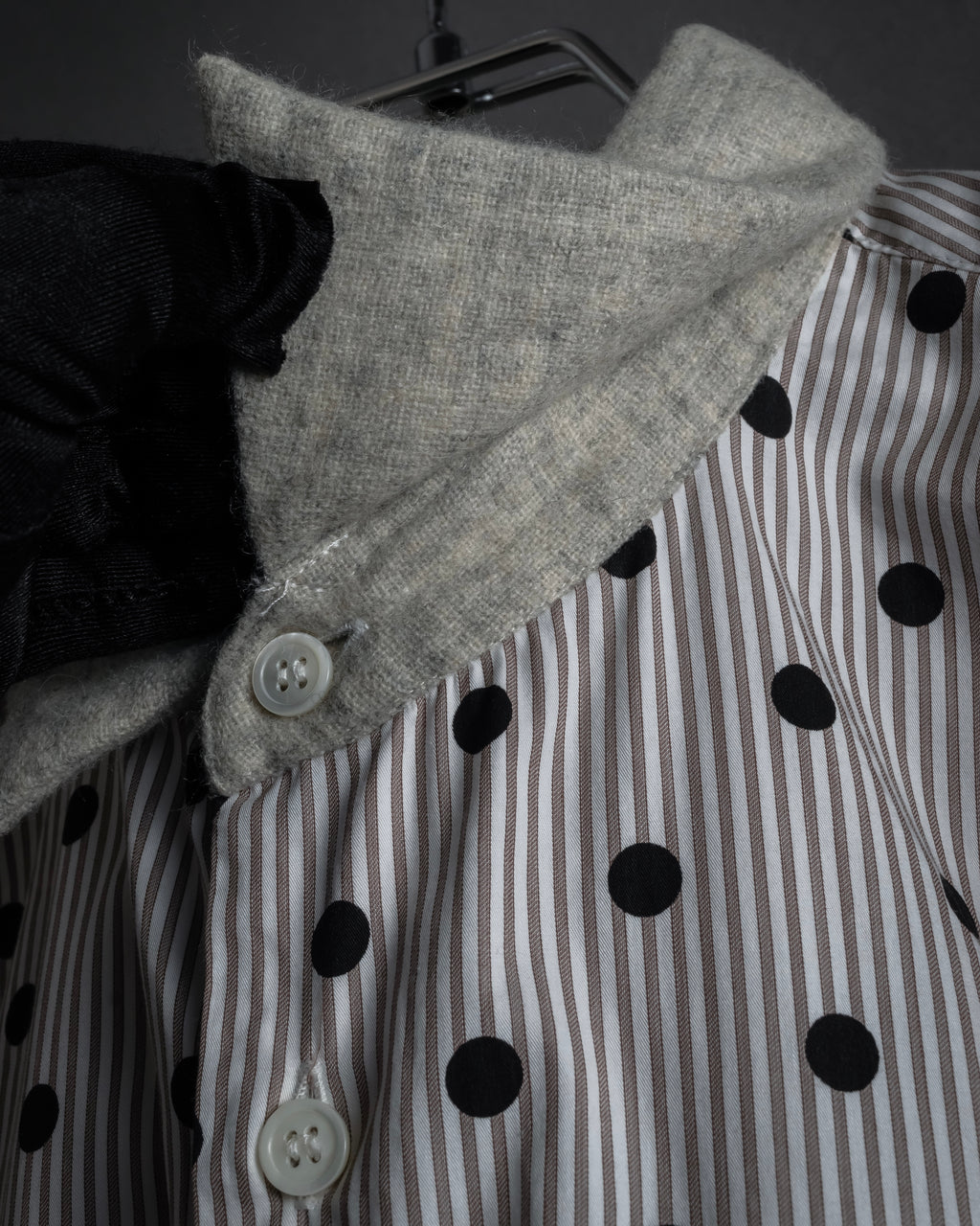 “COMME des GARÇONS HOMME DEUX” 17AW Polka dot stripe shirt