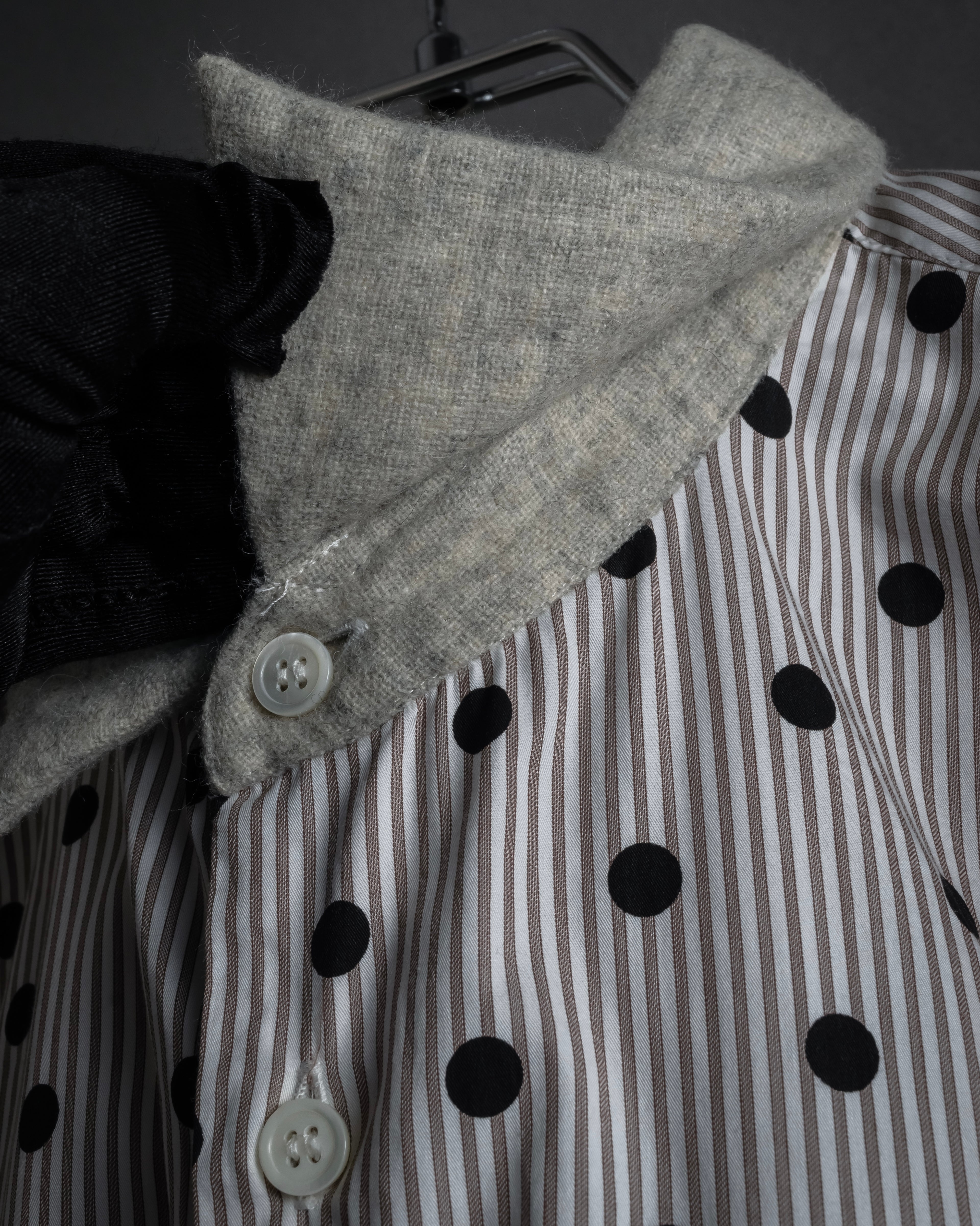 “COMME des GARÇONS HOMME DEUX” 17AW Polka dot stripe shirt