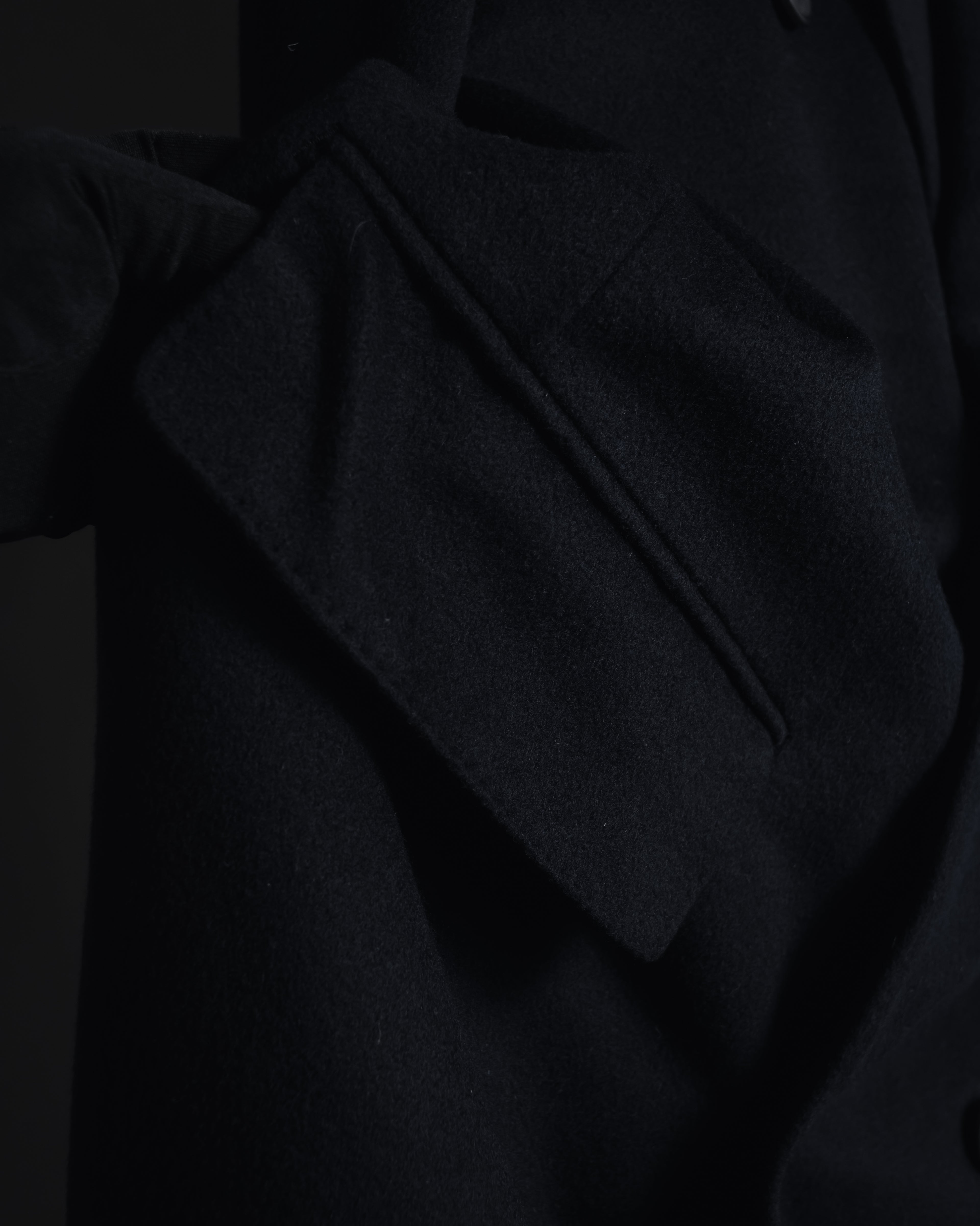 Abrigo doble botonadura de lana de los años 90 de YVES SAINT LAURENT