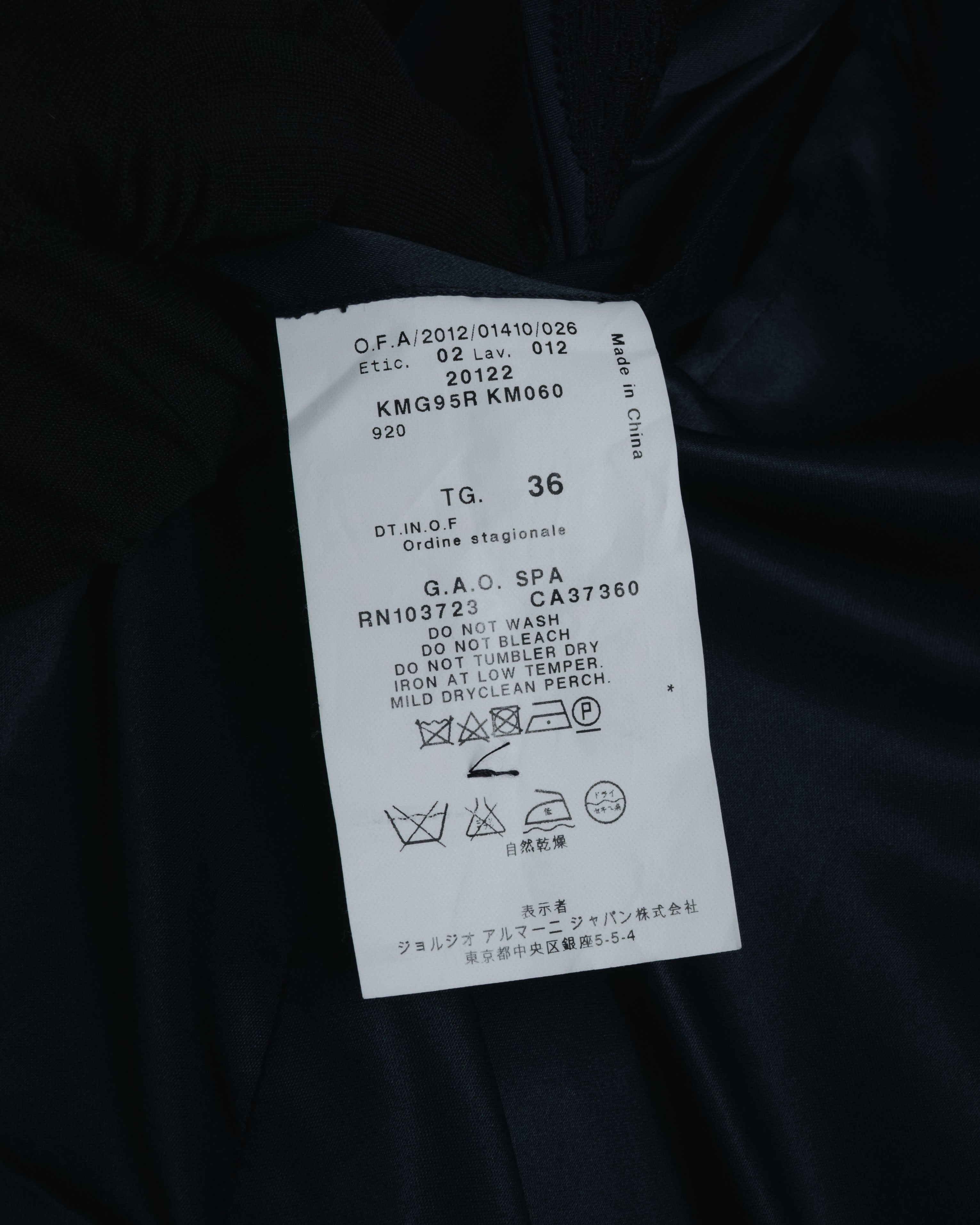 "ARMANI COLLEZIONI" Sheer lace layered tailored jacket