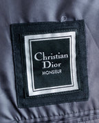 "CHRISTIAN DIOR MONSIEUR"
 Fine pitch stripe pattern notch lapel tailored jacket