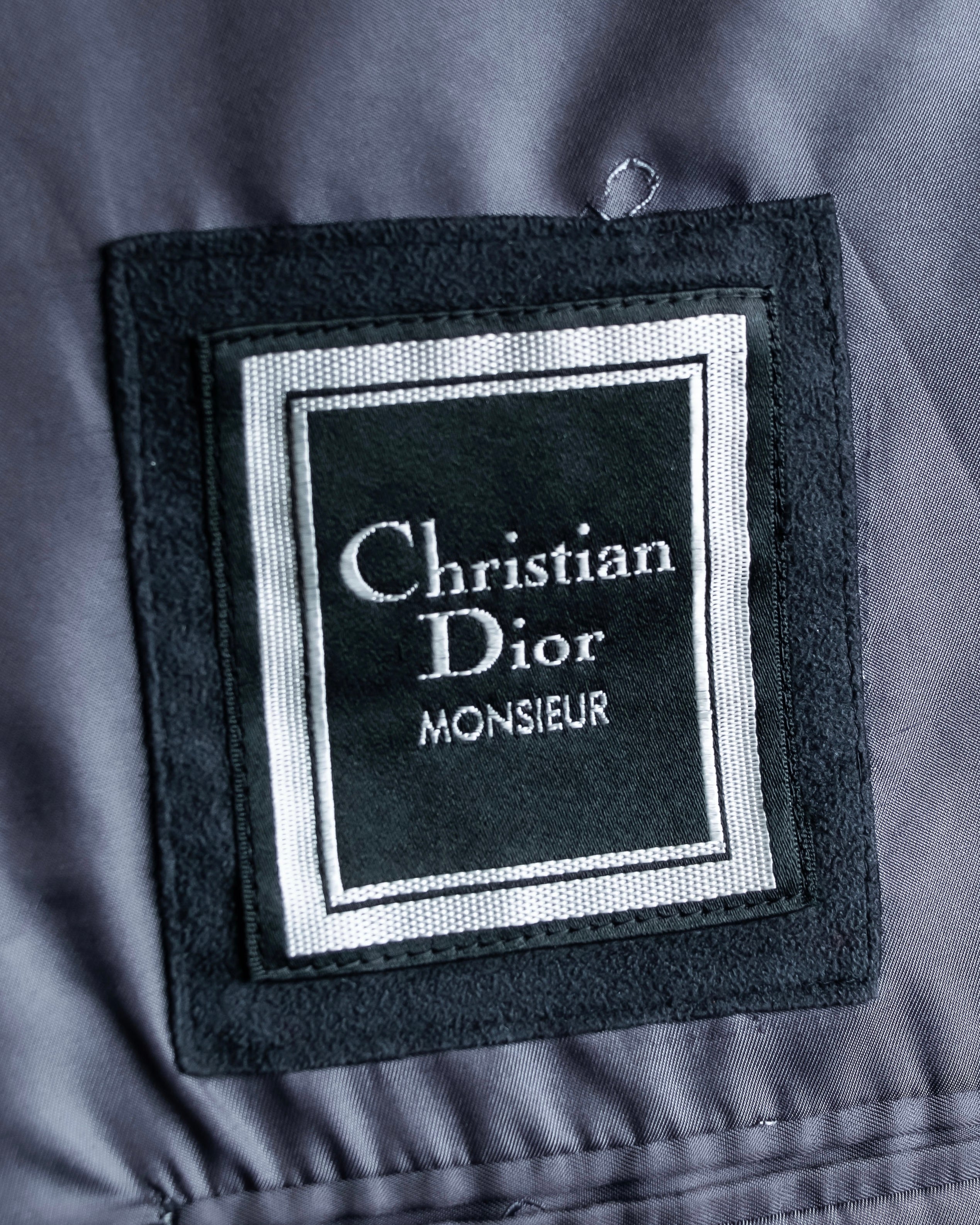 "CHRISTIAN DIOR MONSIEUR"
 Fine pitch stripe pattern notch lapel tailored jacket