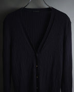 "LOEWE" Fine-Ribbed Button-Front Knit Cardigan