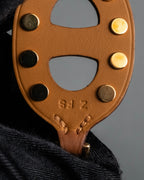 "HERMES" Chaine d'Ancre motif studs leather bracelet