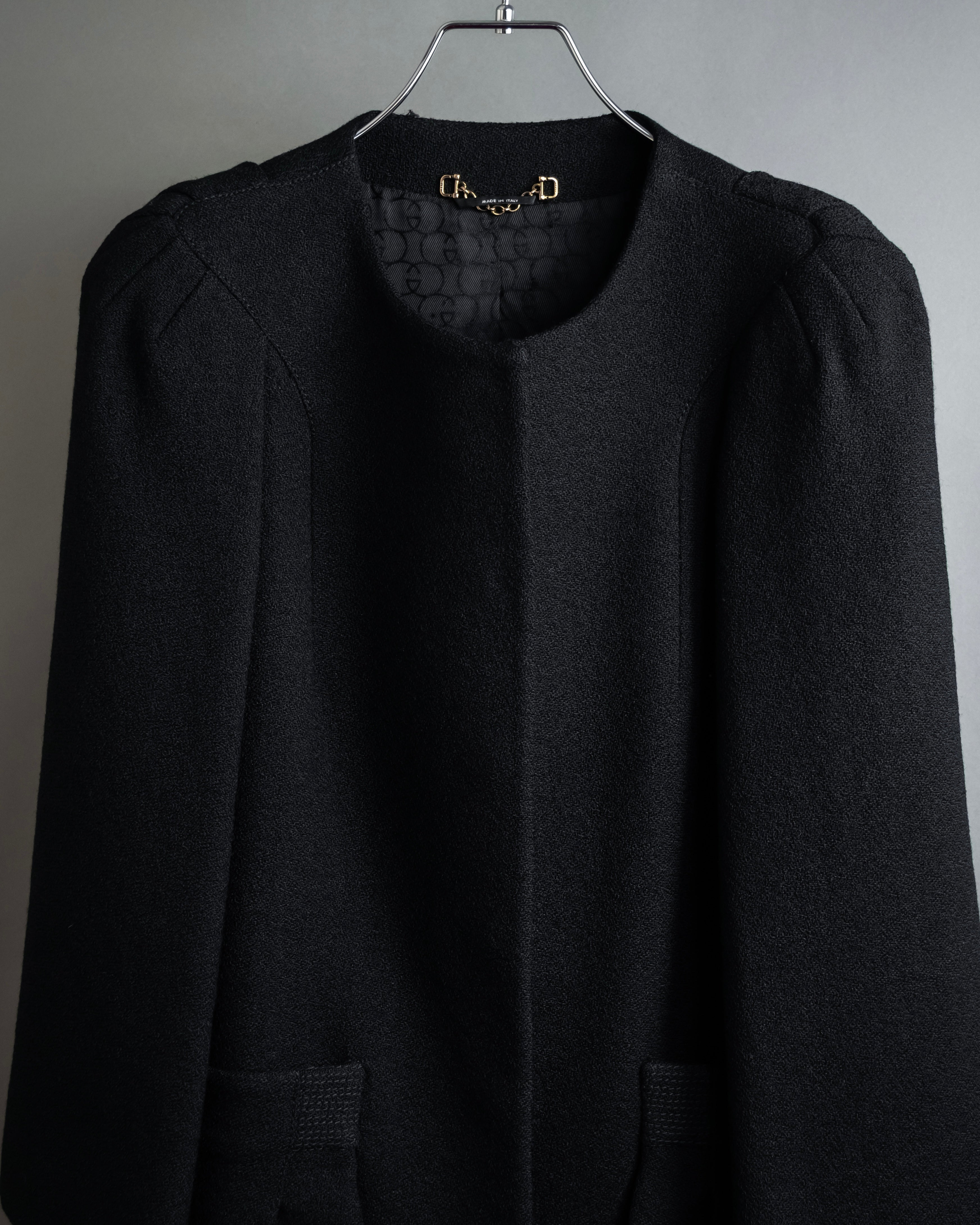 "GUCCI" Tom Ford period round neck flying squirrel long coat