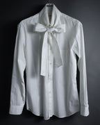 "COMME des GARCONS SHIRT" 01AW French cotton bowtie shirt