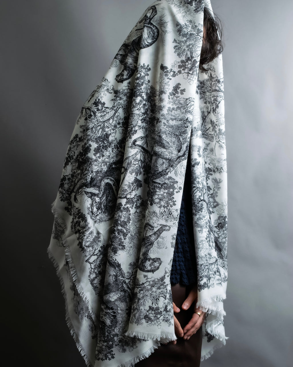 "DIOR" Toile de Jouy Sauvage Scarf