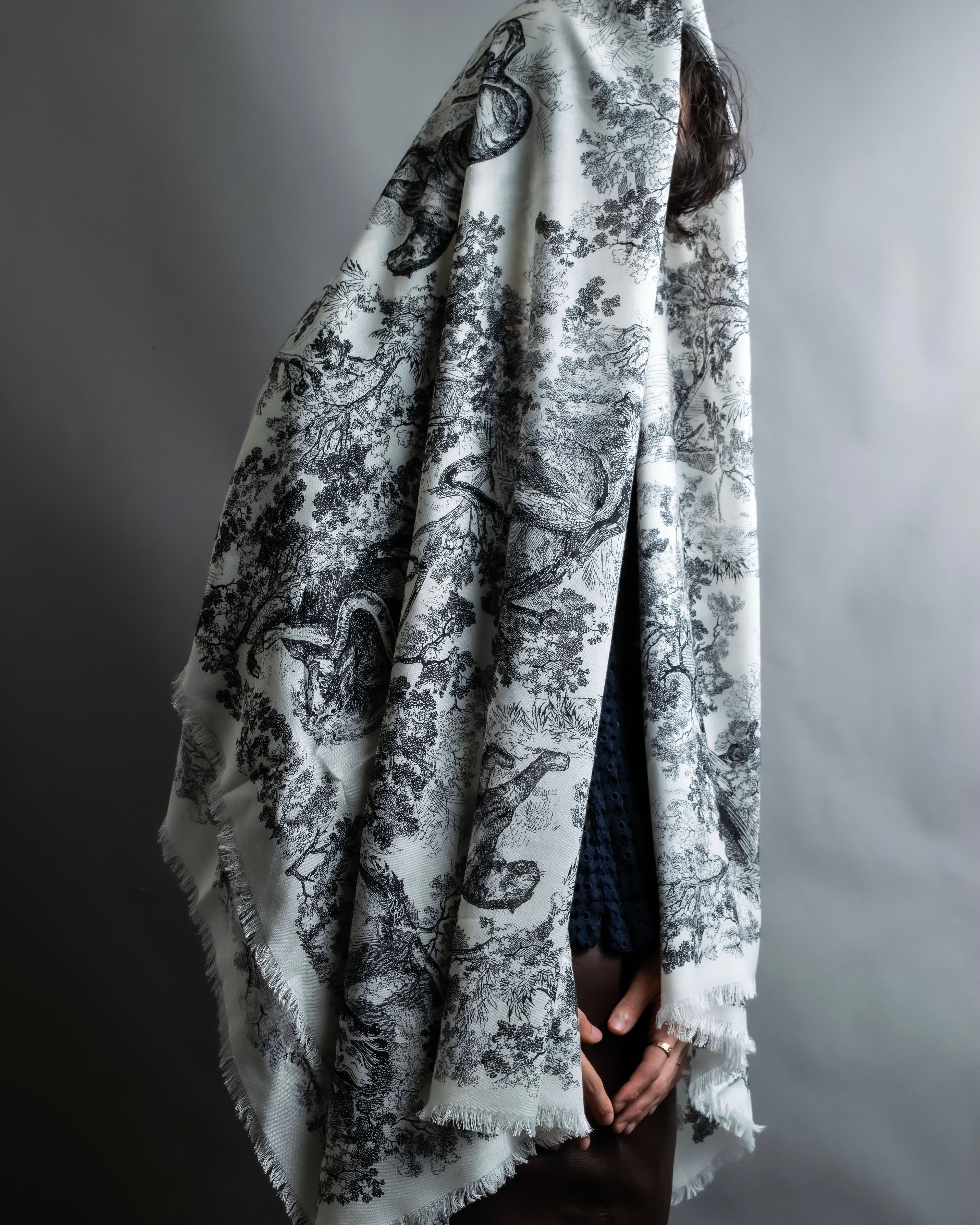 "DIOR" Toile de Jouy Sauvage Scarf