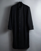 "BARBERINI" Minimalist detail 100% cashmere stand collar coat