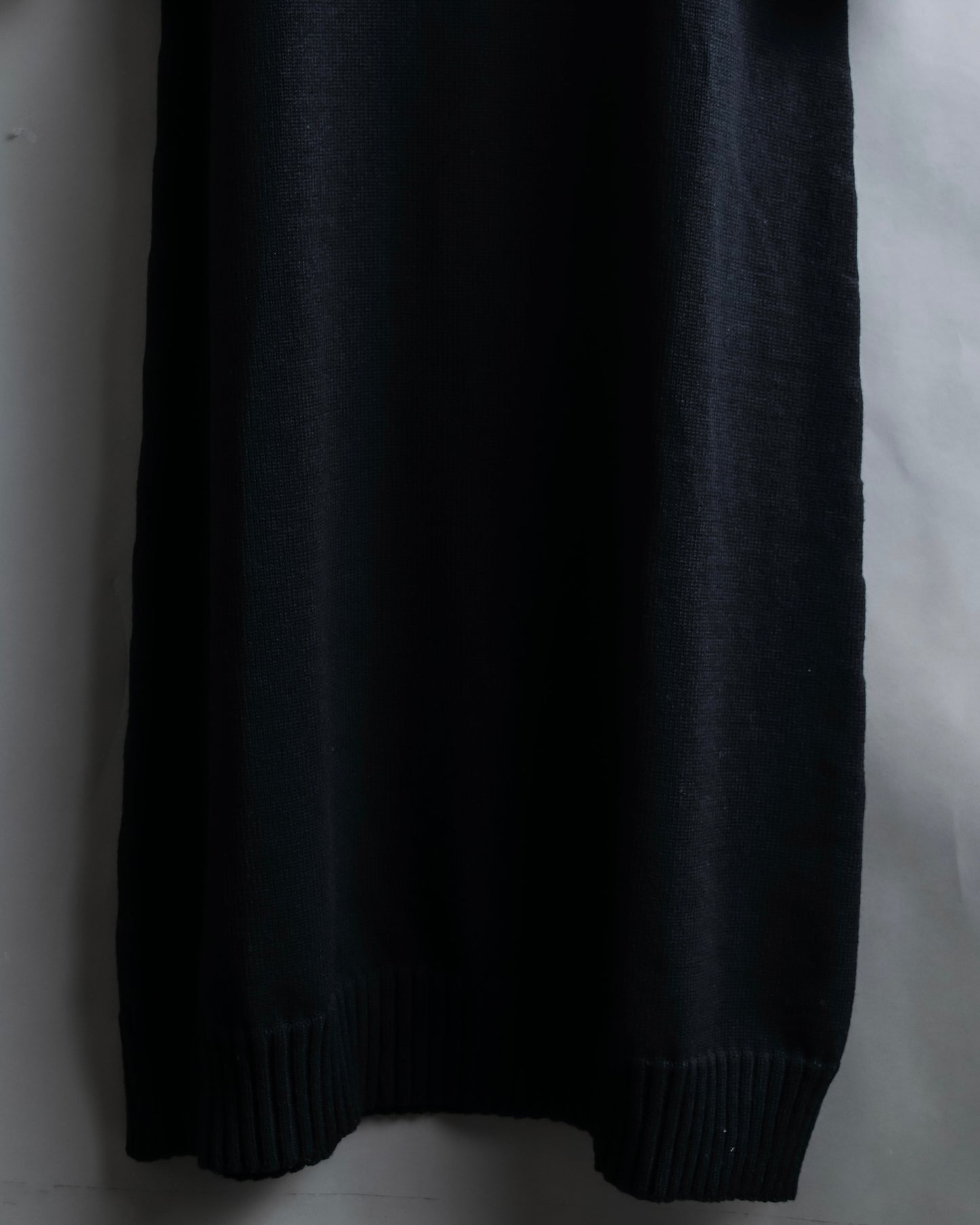 "tricot COMME des GARCONS" Maxi length deep black knit dress