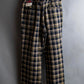 "Vintage tartan check wide tapered slacks"