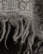 "GUCCI" GG monogram logo pattern fringe design stole