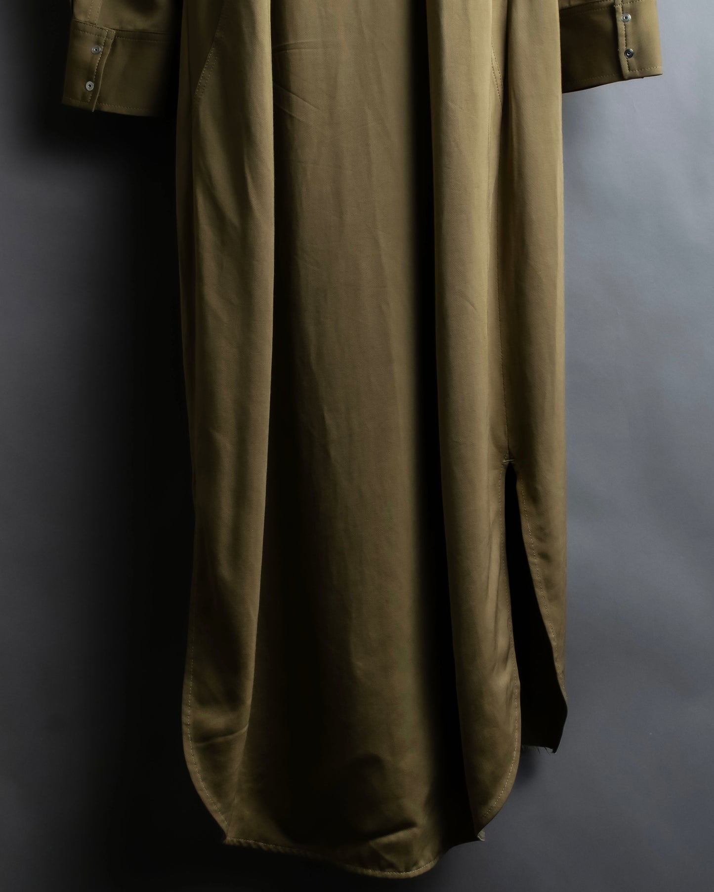 “PHOTOCOPIEU” No collar waistband shirt coat