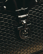 "Salvatore Ferragamo" 90's-00's Woven leather shoulder handbag