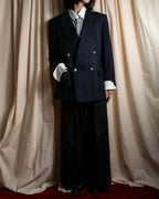 "BURBERRYS" Micro check pattern metal button blazer