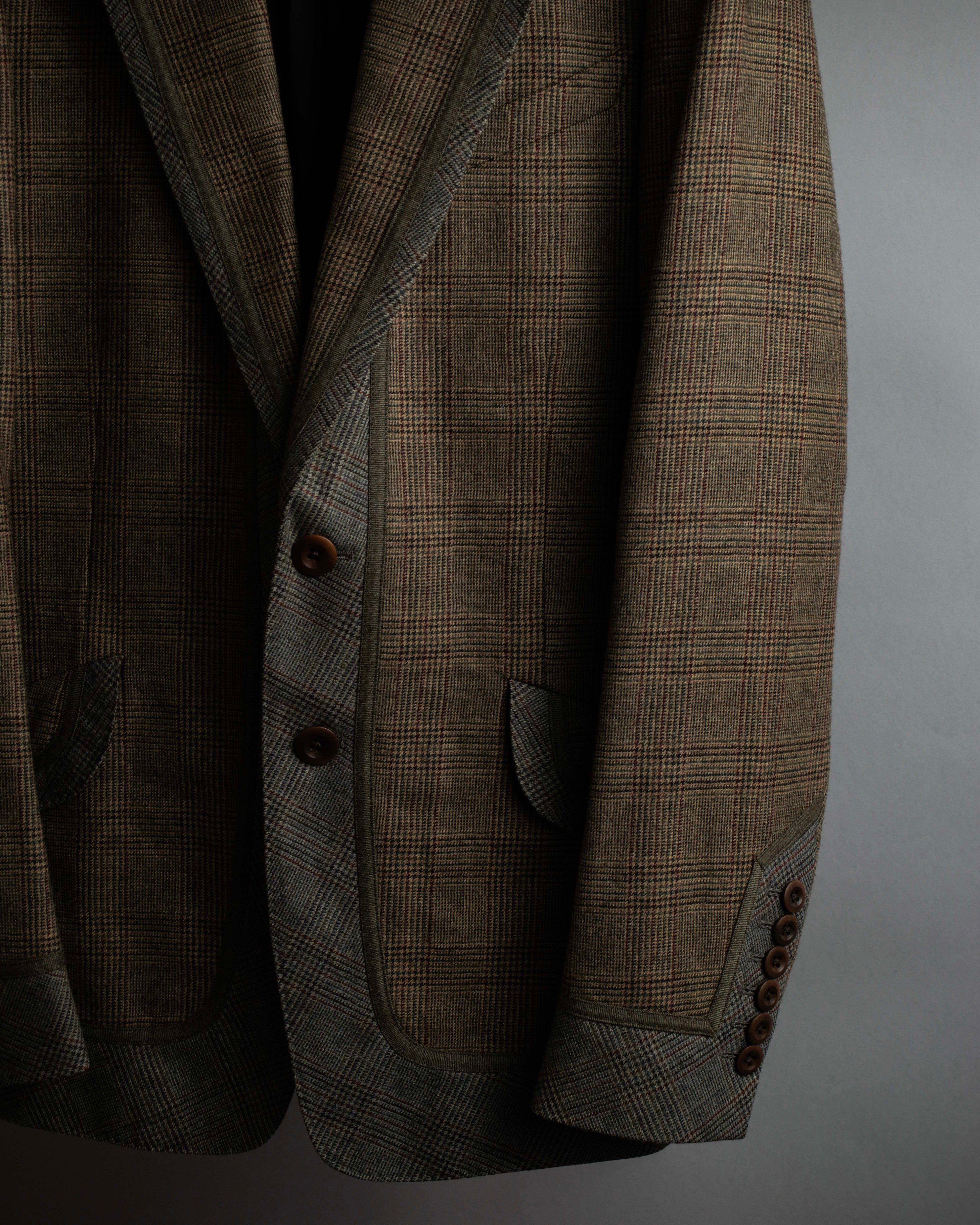 "PAUL SMITH" Flaming detail glen plaid set up