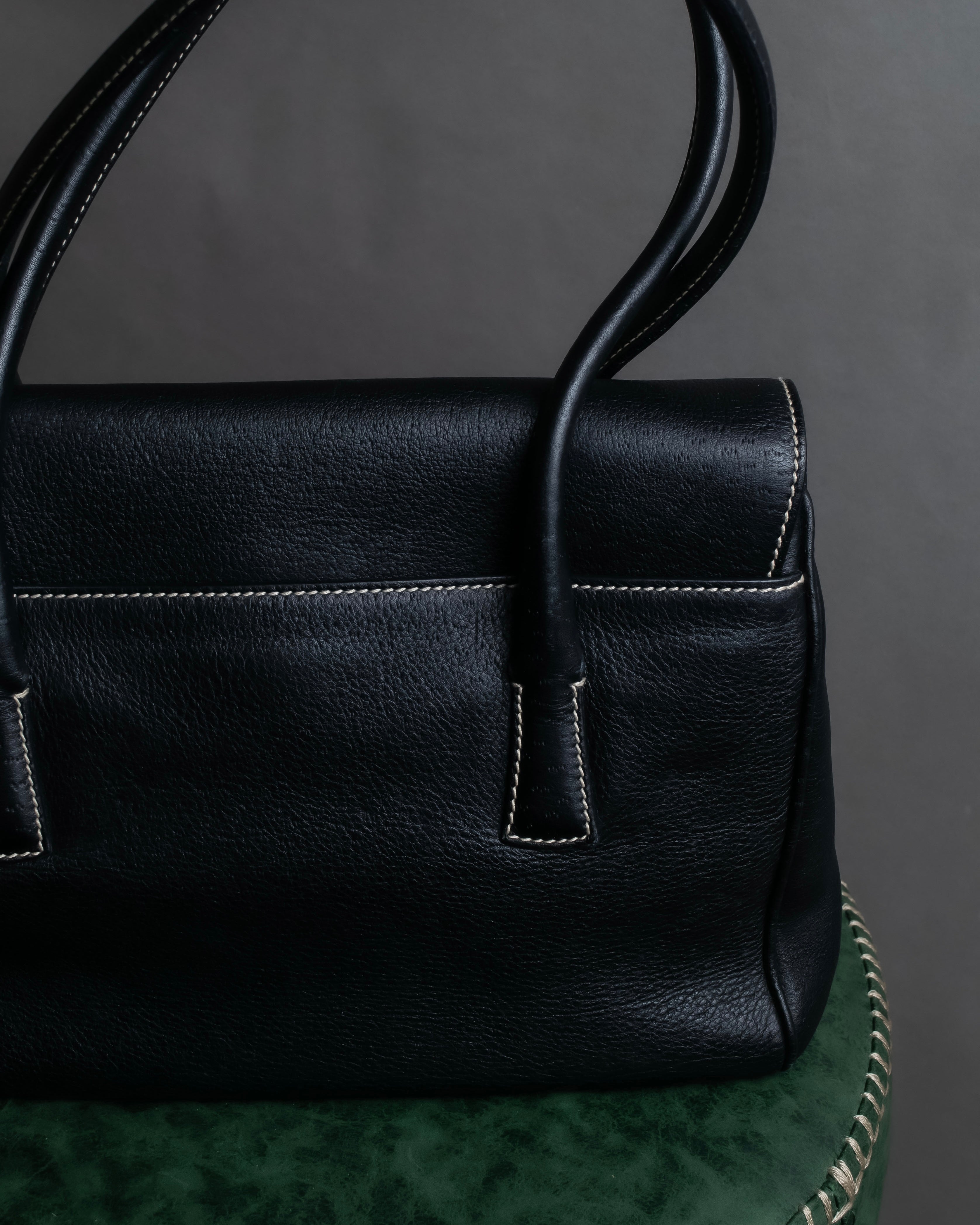 "Salvatore Ferragamo" Gancini motif design leather one-handle bag