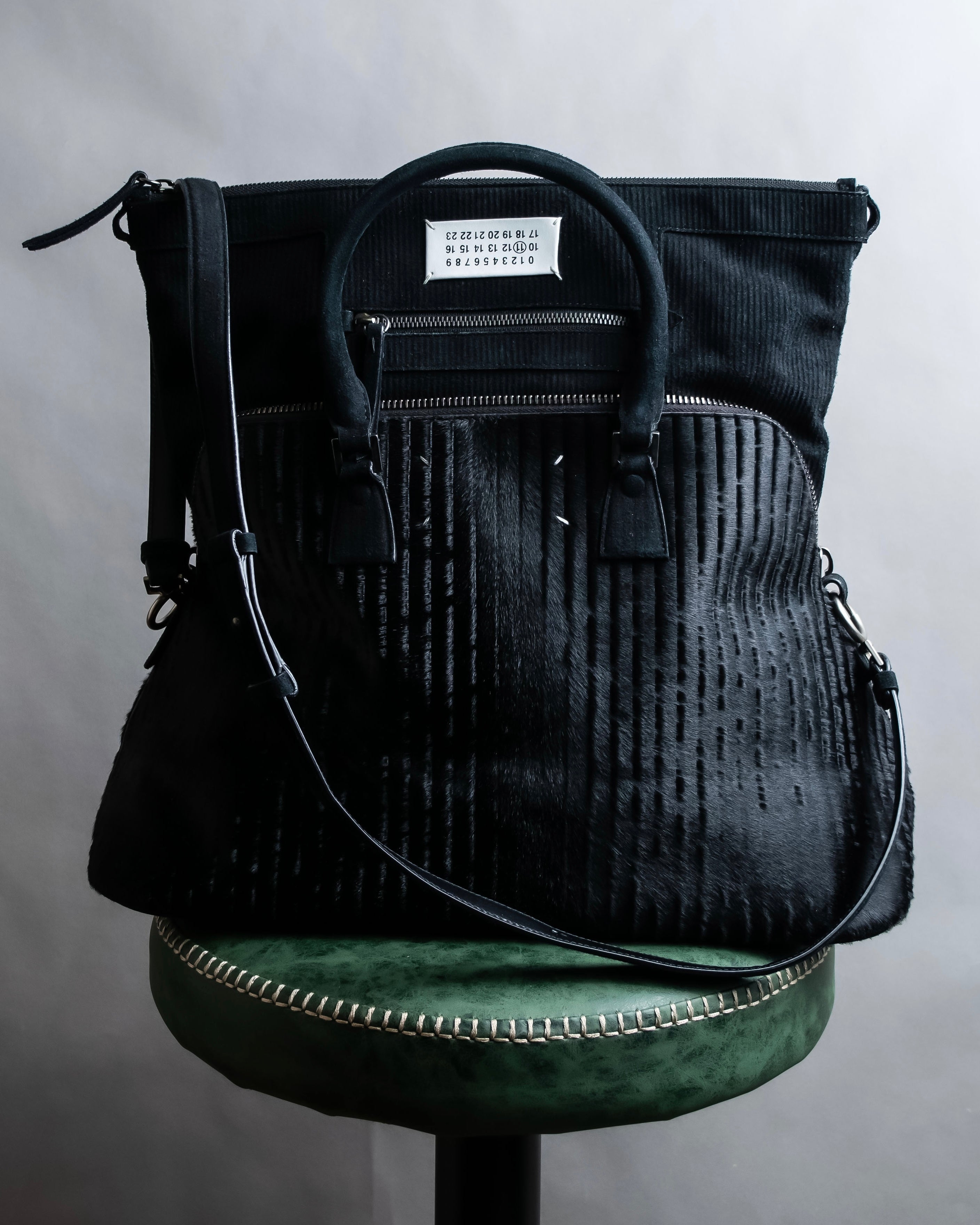 "MAISON MARGIELA" 5AC Harako leather corduroy combination 2way bag